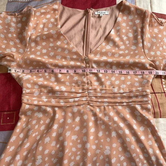 Madewell ruched-waist mini dress in star shower - Picture 4 of 6